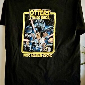 'The Otters Strike Back' Star Wars Parody T-Shirt - Black